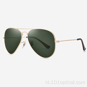 Kacamata Pria Aviator Metal